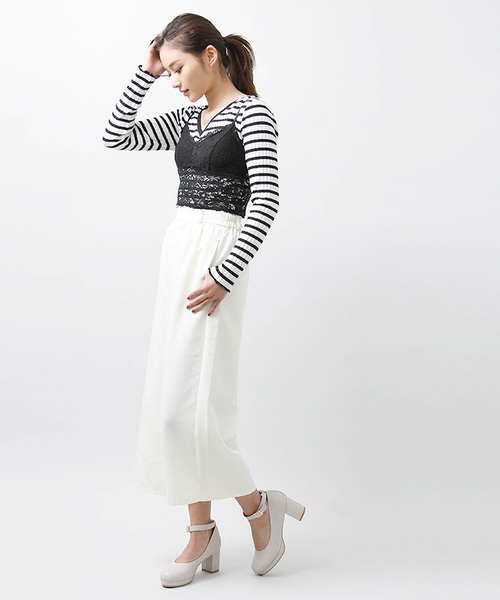 WEGO（ウィゴー）の「WEGO/カップインレースビスチェ（キャミソール・レディース・パープル/ブラック/オフホワイト/ピンク/マスタード/ピンク系その他/ターコイズブルー・FREE）」の20枚目の写真