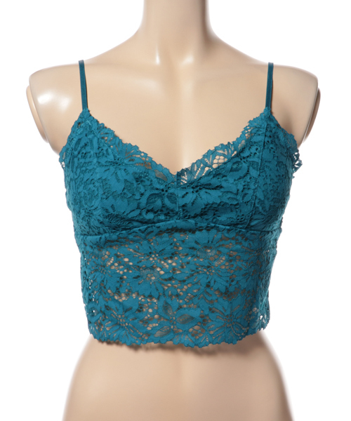 WEGO（ウィゴー）の「WEGO/カップインレースビスチェ（キャミソール・レディース・パープル/ブラック/オフホワイト/ピンク/マスタード/ピンク系その他/ターコイズブルー・FREE）」の4枚目の写真