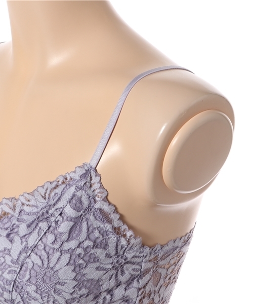 WEGO（ウィゴー）の「WEGO/カップインレースビスチェ（キャミソール・レディース・パープル/ブラック/オフホワイト/ピンク/マスタード/ピンク系その他/ターコイズブルー・FREE）」の8枚目の写真