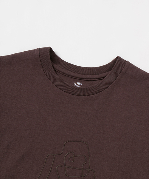 WORK NOT WORK URBAN RESEARCH（ワークノットワークアーバンリサーチ）の「WORK NOT WORK　MONKEY-3 刺繍Tシャツ（Tシャツ/カットソー・メンズ・ブラウン・LARGE/SMALL/MEDIUM）」の9枚目の写真