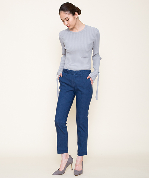 MARIEBELLE　JEAN（マリベルジーン）の「エバーインデイゴ スリムトラウザー デニムパンツ   BELLINI(ベリーニ)（デニムパンツ・レディース・ダークインディゴブルー/インディゴブルー・23inch/24inch/26inch/25inch/27inch）」の18枚目の写真