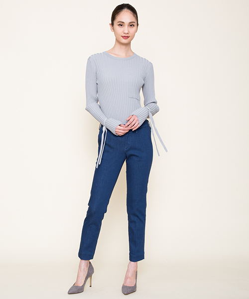 MARIEBELLE　JEAN（マリベルジーン）の「エバーインデイゴ スリムトラウザー デニムパンツ   BELLINI(ベリーニ)（デニムパンツ・レディース・ダークインディゴブルー/インディゴブルー・23inch/24inch/26inch/25inch/27inch）」の19枚目の写真