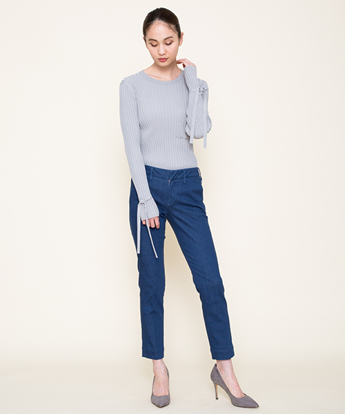 MARIEBELLE　JEAN（マリベルジーン）の「エバーインデイゴ スリムトラウザー デニムパンツ   BELLINI(ベリーニ)（デニムパンツ・レディース・ダークインディゴブルー/インディゴブルー・23inch/24inch/26inch/25inch/27inch）」の21枚目の写真