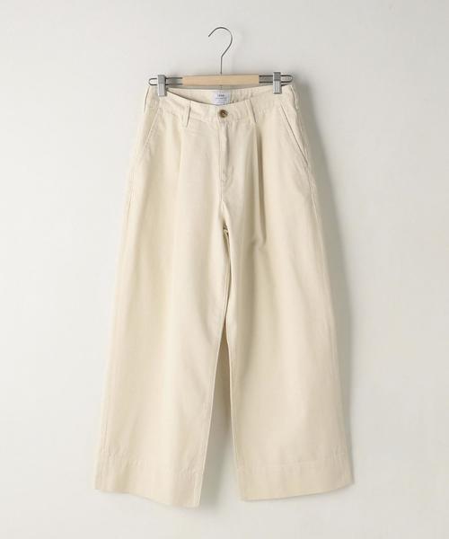 coen（コーエン）の「【5/18「ヒルナンデス！」放映】チノタックワイドパンツ（チノパンツ・レディース・ナチュラル/ベージュ/オリーブ・LARGE/SMALL/MEDIUM）」の3枚目の写真