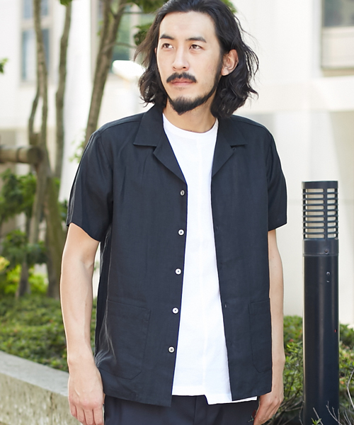 AMERICAN RAG CIE（アメリカンラグシー）の「アメリカンラグシーオリジナル リネン パナマシャツ（シャツ/ブラウス・メンズ・ホワイト/ライム/ブラック・1/2）」の3枚目の写真