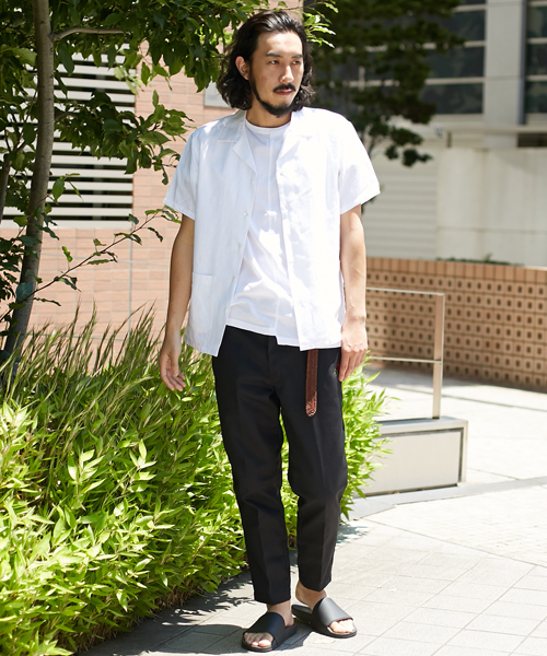 AMERICAN RAG CIE（アメリカンラグシー）の「アメリカンラグシーオリジナル リネン パナマシャツ（シャツ/ブラウス・メンズ・ホワイト/ライム/ブラック・1/2）」の10枚目の写真