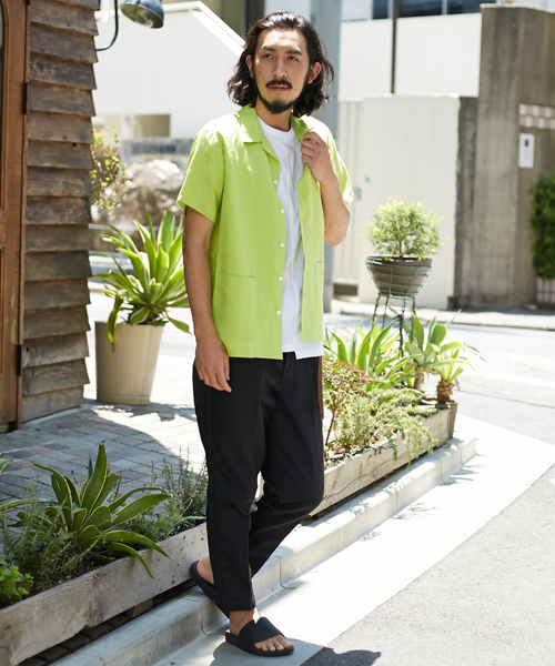 AMERICAN RAG CIE（アメリカンラグシー）の「アメリカンラグシーオリジナル リネン パナマシャツ（シャツ/ブラウス・メンズ・ホワイト/ライム/ブラック・1/2）」の12枚目の写真