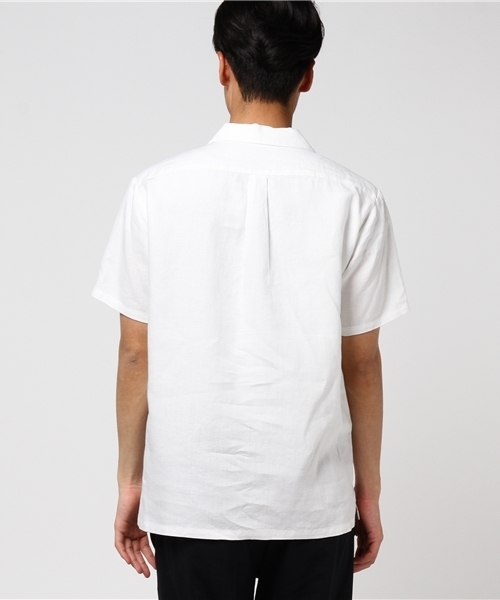 AMERICAN RAG CIE（アメリカンラグシー）の「アメリカンラグシーオリジナル リネン パナマシャツ（シャツ/ブラウス・メンズ・ホワイト/ライム/ブラック・1/2）」の7枚目の写真