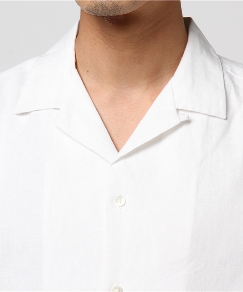 AMERICAN RAG CIE（アメリカンラグシー）の「アメリカンラグシーオリジナル リネン パナマシャツ（シャツ/ブラウス・メンズ・ホワイト/ライム/ブラック・1/2）」の8枚目の写真