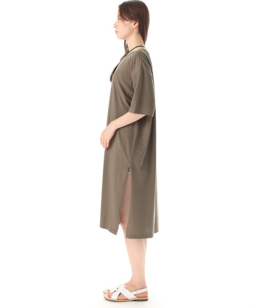 Honeys（ハニーズ）の「Ｔシャツワンピース（ワンピース・レディース・ブラック/カーキ/オレンジ/オフホワイト/杢グレー・L/M）」の14枚目の写真