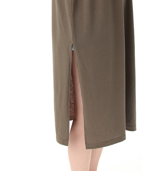 Honeys（ハニーズ）の「Ｔシャツワンピース（ワンピース・レディース・ブラック/カーキ/オレンジ/オフホワイト/杢グレー・L/M）」の18枚目の写真