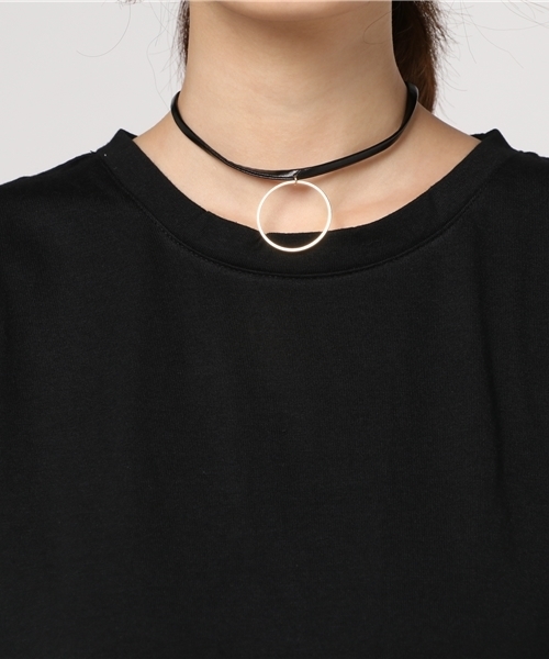 Honeys（ハニーズ）の「Ｔシャツワンピース（ワンピース・レディース・ブラック/カーキ/オレンジ/オフホワイト/杢グレー・L/M）」の9枚目の写真