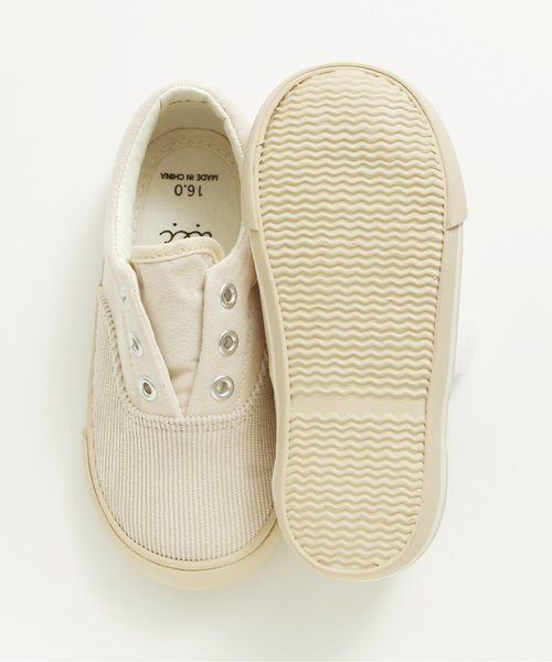 apres les cours（アプレレクール）の「トドラー異素材切替シューズ（スニーカー・キッズ・ブラウン/キナリ/カーキ/ブラック・18/16/19/17）」の5枚目の写真