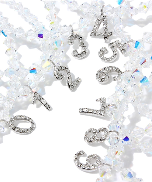 RANDOM（ランダム）の「【 RANDOM / ランダム 】 SWAROVSKI NUMBER BRACELET MENS / スワロフスキー ブレスレット（ブレスレット・メンズ・ブラック/クリア・5/9/8/4/6/3/0/2/1/7）」の2枚目の写真