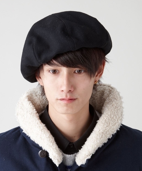 WEGO（ウィゴー）の「ビッグベレー（ハンチング/ベレー帽・メンズ・ブラック/ネイビー/キャメル・FREE）」の2枚目の写真