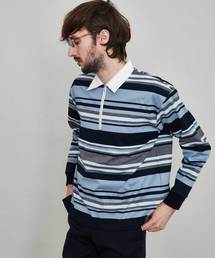 UNITED TOKYO | マルチボーダーハーフジップシャツ(Tシャツ/カットソー)