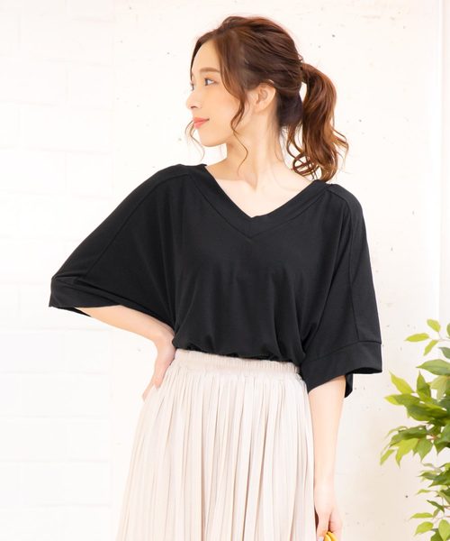 KOBE LETTUCE（コウベレタス）の「選べる4タイプ　オーバーサイズTシャツ（Tシャツ/カットソー・レディース・ブラック系その他2/ピンク系その他/ピンク系その他2/グリーン系その他4/ピンク系その他3/ブラック系その他4/ホワイト系その他3/ホワイト系その他2/ホワイト系その他4/ベージュ系その他3/パープル系その他2/ブルー系その他3/ブルー系その他2/ブルー系その他4/パープル系その他4/パープル系その他3/イエロー系その他2/ブラック系その他/ホワイト系その他/ベージュ系その他/ピンク系その他4/グリーン系その他/パープル系その他/グリーン系その他2/ベージュ系その他4/グリーン系その他3/ブルー系その他/イエロー系その他/ブラック系その他3/ベージュ系その他2/イエロー系その他3/イエロー系その他4/グリーン系その他5/グリーン系その他6/ピンク系その他5/ピンク系その他6/ピンク系その他7/その他/グリーン系その他7/その他1/パープル系その他6/パープル系その他5/ダークパープル/パープル系その他7/グリーン系2/グリーン系1/グリーン系/オフホワイト/ブラック/ベージュ/ネイビー/ミント/ライトパープル/ピンクベージュ/グリーン系3/黄緑系2/黄緑系/黄緑系1・2/1/4/3/5）」の8枚目の写真