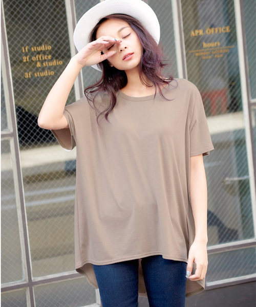 KOBE LETTUCE（コウベレタス）の「選べる4タイプ　オーバーサイズTシャツ（Tシャツ/カットソー・レディース・ブラック系その他2/ピンク系その他/ピンク系その他2/グリーン系その他4/ピンク系その他3/ブラック系その他4/ホワイト系その他3/ホワイト系その他2/ホワイト系その他4/ベージュ系その他3/パープル系その他2/ブルー系その他3/ブルー系その他2/ブルー系その他4/パープル系その他4/パープル系その他3/イエロー系その他2/ブラック系その他/ホワイト系その他/ベージュ系その他/ピンク系その他4/グリーン系その他/パープル系その他/グリーン系その他2/ベージュ系その他4/グリーン系その他3/ブルー系その他/イエロー系その他/ブラック系その他3/ベージュ系その他2/イエロー系その他3/イエロー系その他4/グリーン系その他5/グリーン系その他6/ピンク系その他5/ピンク系その他6/ピンク系その他7/その他/グリーン系その他7/その他1/パープル系その他6/パープル系その他5/ダークパープル/パープル系その他7/グリーン系2/グリーン系1/グリーン系/オフホワイト/ブラック/ベージュ/ネイビー/ミント/ライトパープル/ピンクベージュ/グリーン系3/黄緑系2/黄緑系/黄緑系1・2/1/4/3/5）」の13枚目の写真