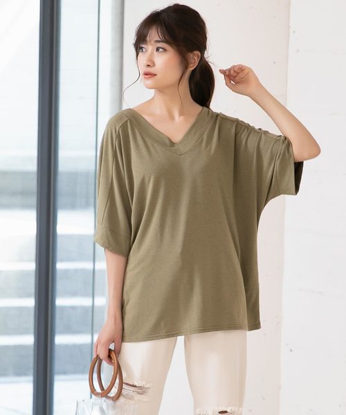 KOBE LETTUCE（コウベレタス）の「選べる4タイプ　オーバーサイズTシャツ（Tシャツ/カットソー・レディース・ブラック系その他2/ピンク系その他/ピンク系その他2/グリーン系その他4/ピンク系その他3/ブラック系その他4/ホワイト系その他3/ホワイト系その他2/ホワイト系その他4/ベージュ系その他3/パープル系その他2/ブルー系その他3/ブルー系その他2/ブルー系その他4/パープル系その他4/パープル系その他3/イエロー系その他2/ブラック系その他/ホワイト系その他/ベージュ系その他/ピンク系その他4/グリーン系その他/パープル系その他/グリーン系その他2/ベージュ系その他4/グリーン系その他3/ブルー系その他/イエロー系その他/ブラック系その他3/ベージュ系その他2/イエロー系その他3/イエロー系その他4/グリーン系その他5/グリーン系その他6/ピンク系その他5/ピンク系その他6/ピンク系その他7/その他/グリーン系その他7/その他1/パープル系その他6/パープル系その他5/ダークパープル/パープル系その他7/グリーン系2/グリーン系1/グリーン系/オフホワイト/ブラック/ベージュ/ネイビー/ミント/ライトパープル/ピンクベージュ/グリーン系3/黄緑系2/黄緑系/黄緑系1・2/1/4/3/5）」の21枚目の写真