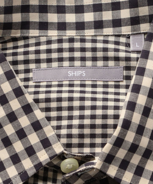 SHIPS(シップス)の「SU: CRAZY ギンガム ビッグ 半袖シャツ(シャツ/ブラウス・メンズ・チャコールグレー/ブラウン/ネイビー・SMALL/MEDIUM/LARGE)」の11枚目の写真