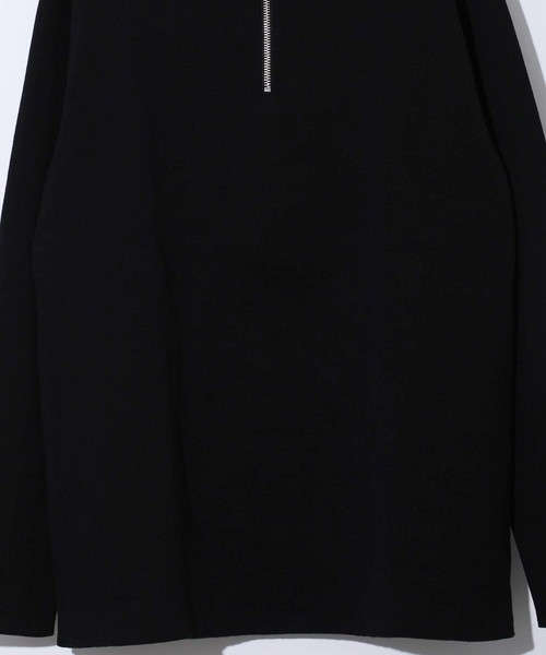 STUDIOUS（ステュディオス）の「【STUDIOUS】ハーフジッププルオーバーニット（ニット/セーター・メンズ・ブラック/ネイビー/ブラウン・1/2/3）」の4枚目の写真