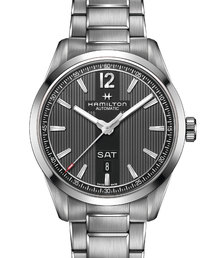 HAMILTON [ハミルトン] 腕時計 Broadway （ブロードウェイ） Day Date オート 自動巻き 42MM ステンレススチール ブレスレット ブラック×シルバー