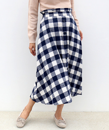 CHARM BERRY TIC | ふんわり起毛素材のブロックチェックスカート(スカート)