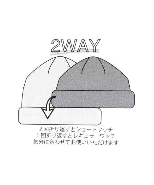GLOBAL WORK(グローバルワーク)の「2WAYショートカラーワッチ【抗菌防臭】/820490(ニットキャップ/ビーニー・メンズ・ブラック/ネイビー/グレー/レッド/カーキ・FREE)」の22枚目の写真