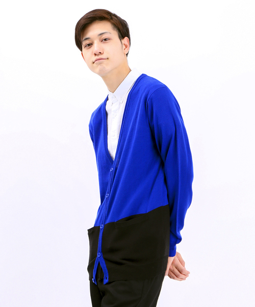 WEGO（ウィゴー）の「WEGO/カラーカーディガン（カーディガン/ボレロ・メンズ・ブラック/ライトグレー/グリーン/ターコイズブルー/ネイビー/ロイヤルブルー/マスタード/ワイン/ブルー/ホワイト系その他/レッド/ブルー系その他/グリーン系その他・LARGE/MEDIUM）」の9枚目の写真