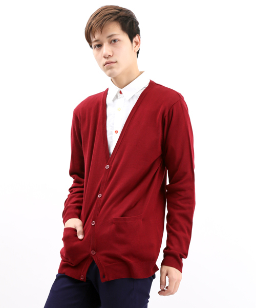 WEGO（ウィゴー）の「WEGO/カラーカーディガン（カーディガン/ボレロ・メンズ・ブラック/ライトグレー/グリーン/ターコイズブルー/ネイビー/ロイヤルブルー/マスタード/ワイン/ブルー/ホワイト系その他/レッド/ブルー系その他/グリーン系その他・LARGE/MEDIUM）」の13枚目の写真