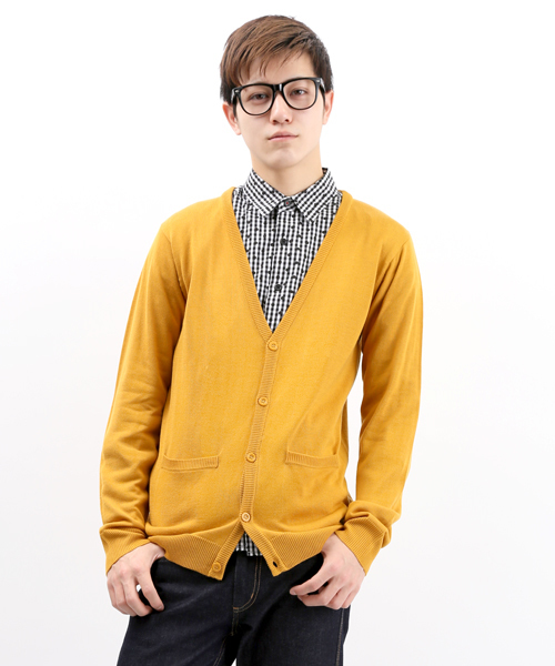 WEGO（ウィゴー）の「WEGO/カラーカーディガン（カーディガン/ボレロ・メンズ・ブラック/ライトグレー/グリーン/ターコイズブルー/ネイビー/ロイヤルブルー/マスタード/ワイン/ブルー/ホワイト系その他/レッド/ブルー系その他/グリーン系その他・LARGE/MEDIUM）」の11枚目の写真