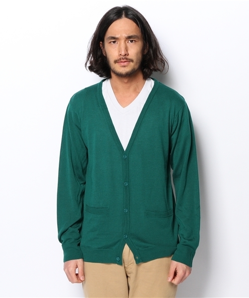 WEGO（ウィゴー）の「WEGO/カラーカーディガン（カーディガン/ボレロ・メンズ・ブラック/ライトグレー/グリーン/ターコイズブルー/ネイビー/ロイヤルブルー/マスタード/ワイン/ブルー/ホワイト系その他/レッド/ブルー系その他/グリーン系その他・LARGE/MEDIUM）」の21枚目の写真