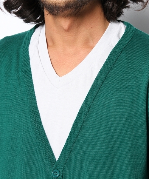 WEGO（ウィゴー）の「WEGO/カラーカーディガン（カーディガン/ボレロ・メンズ・ブラック/ライトグレー/グリーン/ターコイズブルー/ネイビー/ロイヤルブルー/マスタード/ワイン/ブルー/ホワイト系その他/レッド/ブルー系その他/グリーン系その他・LARGE/MEDIUM）」の16枚目の写真