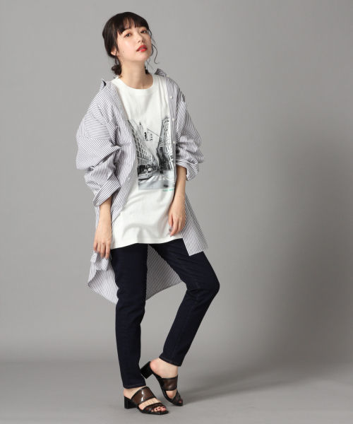 LOWRYS FARM（ローリーズファーム）の「チュニックシャツ　821452（シャツ/ブラウス・レディース・ベージュ/オフホワイト/ブルー系その他/ストライプ・FREE）」の22枚目の写真