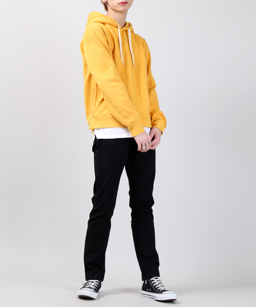 DING（ディング）の「DING/フェイクレイヤードプルパーカー（パーカー・レディース・ブラック/パープル/イエロー/杢グレー・FREE）」の16枚目の写真