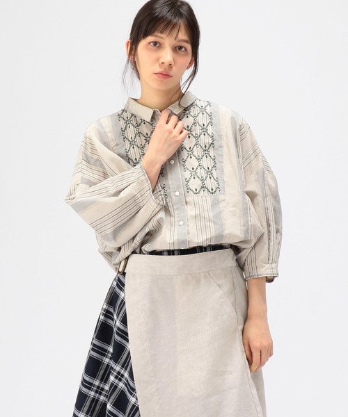 FRAPBOIS（フラボア）の「クランス（シャツ/ブラウス・レディース・グレー系その他/ベージュ系その他・1）」の2枚目の写真