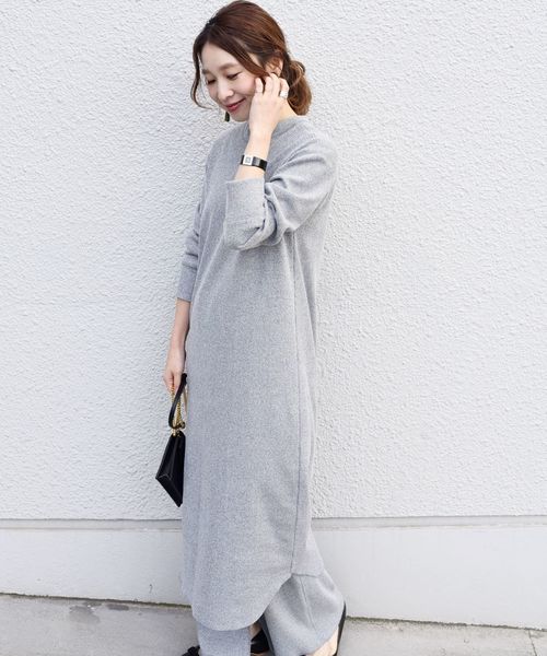 SHIPS（シップス）の「ジャージーテレコスナップ2WAYワンピース◇（ワンピース・レディース・オフホワイト/ブラック/ネイビー・ONE SIZE）」の3枚目の写真