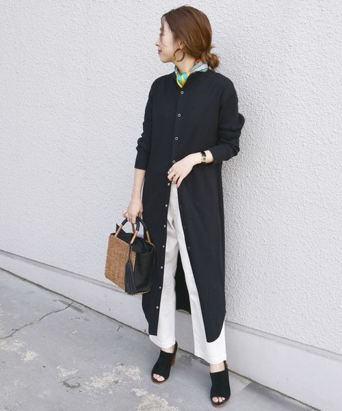 SHIPS（シップス）の「ジャージーテレコスナップ2WAYワンピース◇（ワンピース・レディース・オフホワイト/ブラック/ネイビー・ONE SIZE）」の16枚目の写真