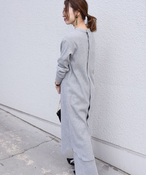 SHIPS（シップス）の「ジャージーテレコスナップ2WAYワンピース◇（ワンピース・レディース・オフホワイト/ブラック/ネイビー・ONE SIZE）」の5枚目の写真