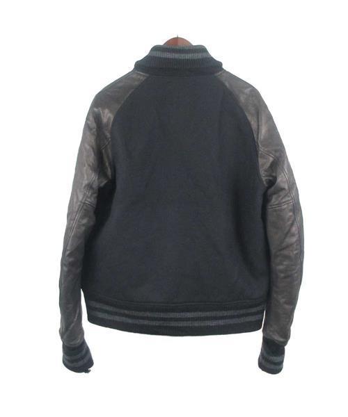 ブランド古着】レザー切り替えスタジアムジャケット スタジャン