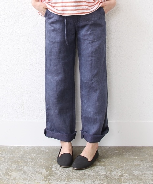 coen(コーエン)の「フレンチリネンイージーパンツ(その他パンツ・レディース・ナチュラル/ケリー/ネイビー・LARGE/MEDIUM)」の3枚目の写真