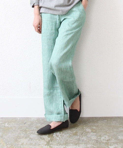 coen(コーエン)の「フレンチリネンイージーパンツ(その他パンツ・レディース・ナチュラル/ケリー/ネイビー・LARGE/MEDIUM)」の1枚目の写真