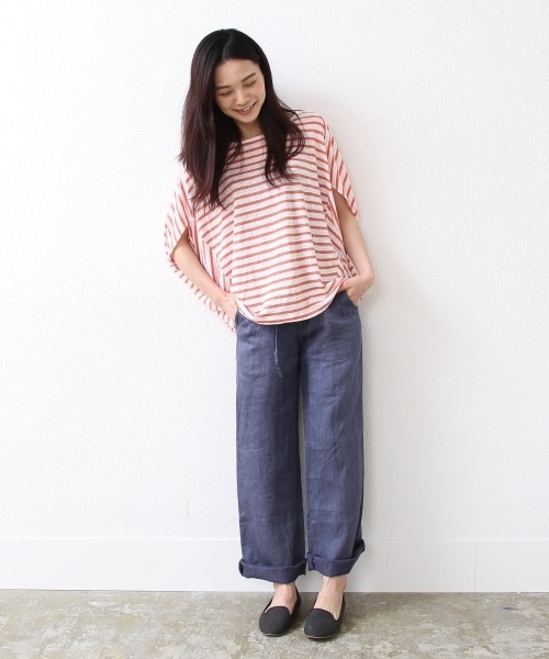 coen(コーエン)の「フレンチリネンイージーパンツ(その他パンツ・レディース・ナチュラル/ケリー/ネイビー・LARGE/MEDIUM)」の4枚目の写真