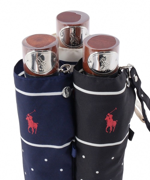 ポロ ラルフ ローレン POLO RALPH LAUREN グレー 折りたたみ傘 MOONBAT｜POLO RALPH LAUREN(ポロ ラルフ ローレン) メンズ 日傘