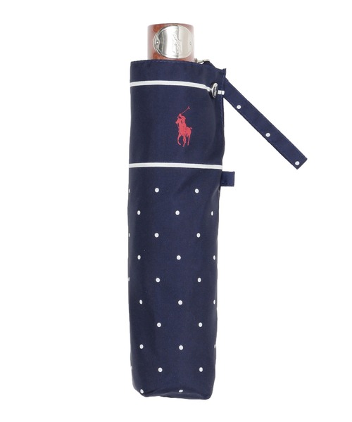 POLO Ralph Lauren 折りたたみ傘 ブルードット柄 折りたたみ傘 【ドット】（折りたたみ傘）｜POLO RALPH LAUREN