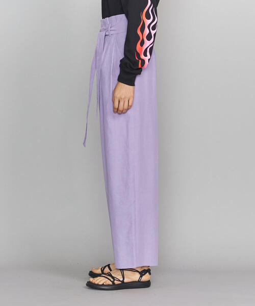 BEAUTY&YOUTH UNITED ARROWS(ビューティーアンドユースユナイテッドアローズ)の「BY リボンベルトワイドパンツ2 -手洗い可能-о(その他パンツ・レディース・ライラック/ブラック/ベージュ・MEDIUM/SMALL)」の12枚目の写真