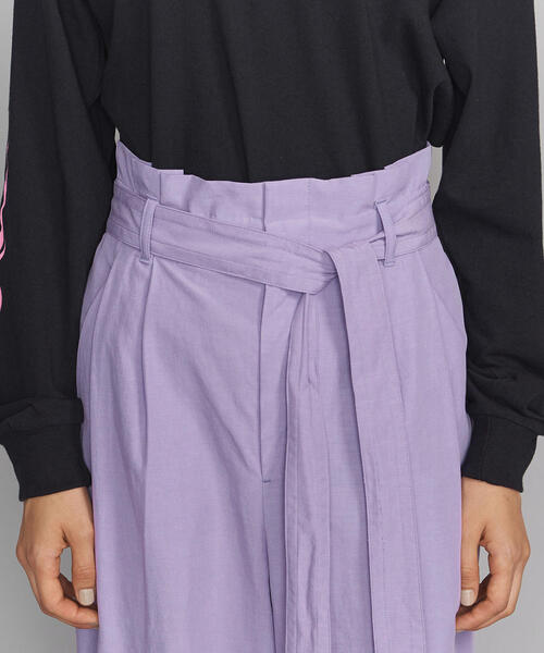 BEAUTY&YOUTH UNITED ARROWS(ビューティーアンドユースユナイテッドアローズ)の「BY リボンベルトワイドパンツ2 -手洗い可能-о(その他パンツ・レディース・ライラック/ブラック/ベージュ・MEDIUM/SMALL)」の10枚目の写真