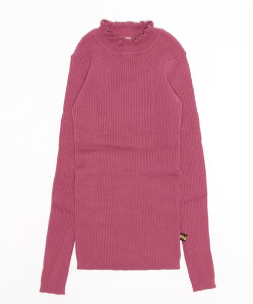 nino（ニノ）の「[140-150]フリルリブタートル（ニット/セーター・キッズ・ピンク系1/ホワイト系1/ラベンダー/ライラック/ピンク系2/ホワイト/ブラック/ピンク/マスタード/ベージュ/レッド/ネイビー/ベビーピンク・XL）」の11枚目の写真