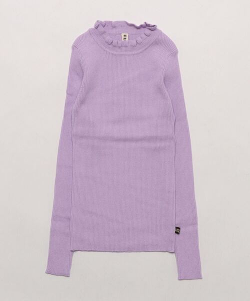 nino（ニノ）の「[140-150]フリルリブタートル（ニット/セーター・キッズ・ピンク系1/ホワイト系1/ラベンダー/ライラック/ピンク系2/ホワイト/ブラック/ピンク/マスタード/ベージュ/レッド/ネイビー/ベビーピンク・XL）」の7枚目の写真