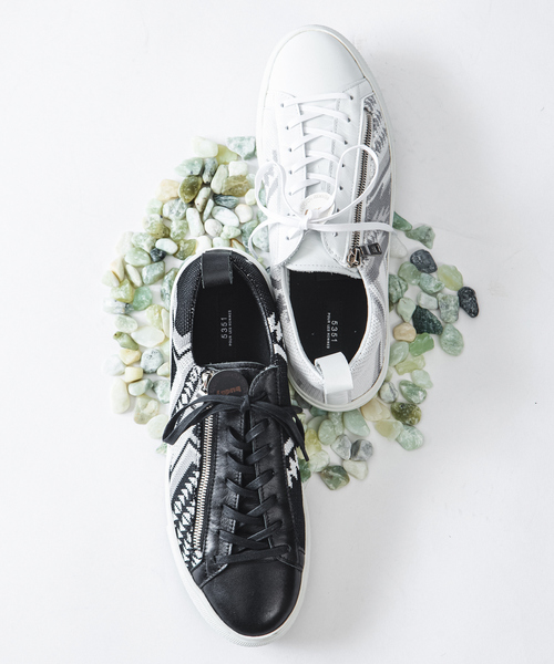 buddy（バディ）の「buddy別注ニットスニーカー（スニーカー・メンズ・ホワイト/ブラック・40/42/44/46）」の4枚目の写真